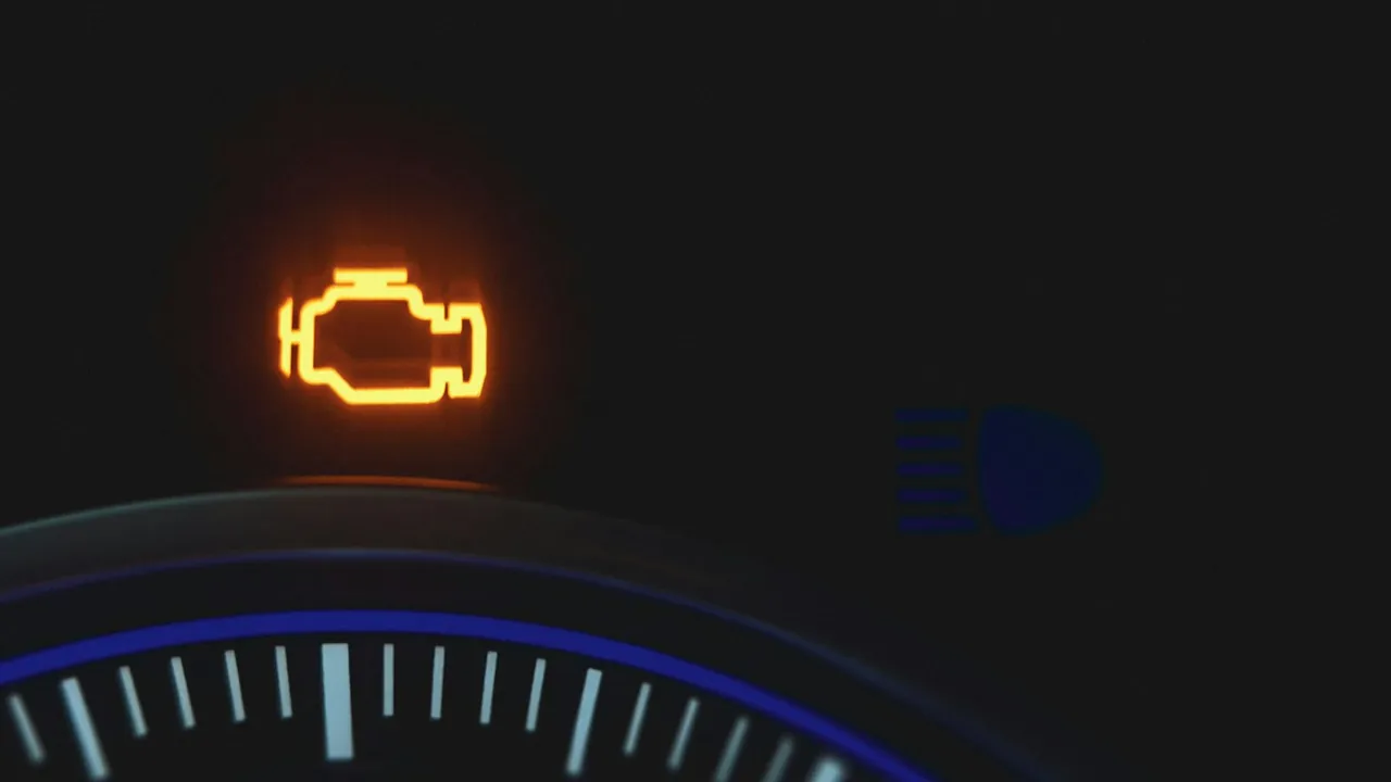 Gösterge panelinde turuncu yanan motor arıza lambası
